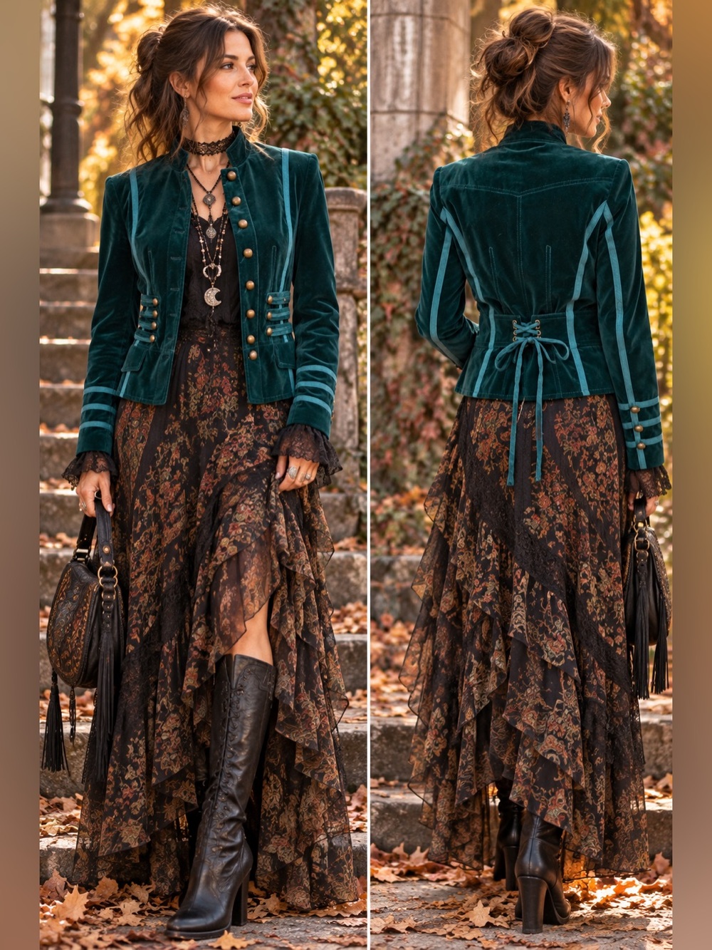 Together Vintage Y2K Military Corset Jacket